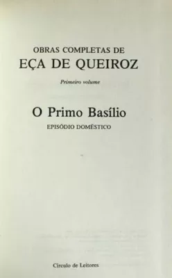 Capa de O Primo Basílio