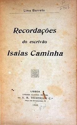 Capa de Recordações do Escrivão Isaías Caminha